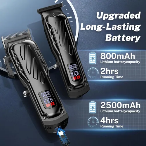 Vista 4 de Brightup Cortadora de pelo de peluquería [sin escobillas de 9000 RPM e inalámbricas] para hombres, juego de cortaúñas y recortadoras profesionales