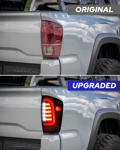 Vista 5 de AUTOONE 2023 Ensamblaje de Luz Trasera LED Mejorado para Toyota Tacoma con Carcasa Negra y Lente Ahumada, Reemplazo de Lámpara Trasera para Toyota