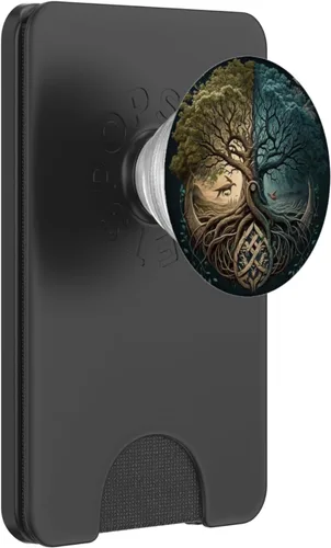 Vista 7 de Yggdrasil" Viking Tree of Life Design PopSockets PopGrip intercambiables