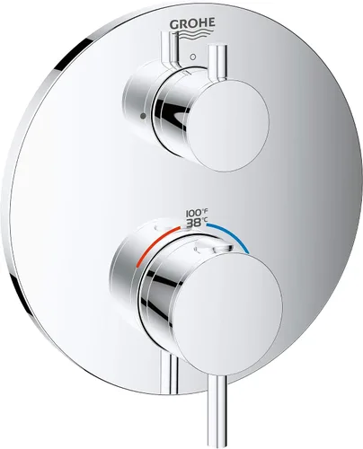 Vista 9 de GROHE 24151EN3 Atrio - Moldura termostática de doble función con 2 manijas, níquel cepillado InfinityFinish