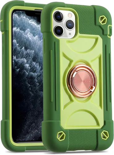 Vista 26 de MARKILL Funda compatible con iPhone Air de 6.5 pulgadas 2025 con soporte de anillo giratorio de 360 grados, protección contra caídas de grado
