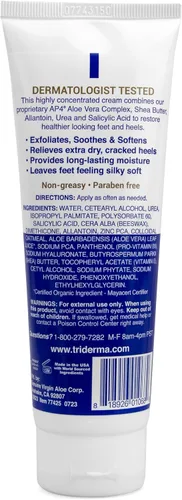 Vista 6 de TriDerma Cracked & Crusty™ Crema para pies saludables hidrata, suaviza y cura los pies secos, talones agrietados y codos secos con ácido salicílico