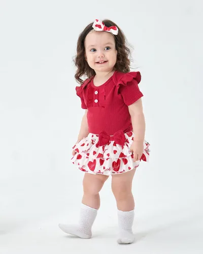 Vista 2 de Conjunto de ropa para bebé recién nacida, conjunto de pantalones cortos, conjunto floral de verano, ropa de bebé linda para niña
