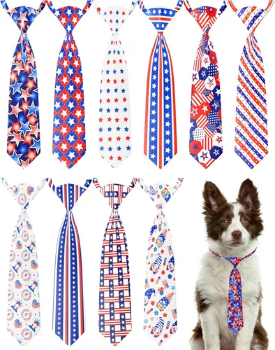 Vista 66 de PET SHOW Paquete de 10 corbatas para perros de feliz cumpleaños, XS