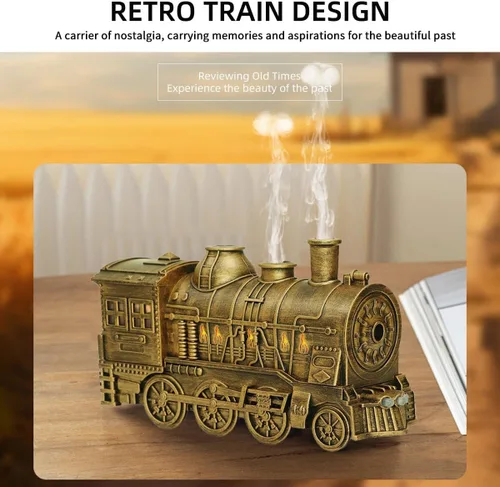 Vista 3 de Difusores de aire de tren de vapor para el hogar, humidificador de aromaterapia y difusor de aceites esenciales, difusor de aromaterapia silencioso