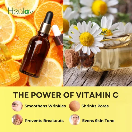 Vista 7 de Set de cuidado de la piel con vitamina C – Limpiador facial hidratante, exfoliante corporal, crema facial y suero antienvejecimiento – Vit C reduce