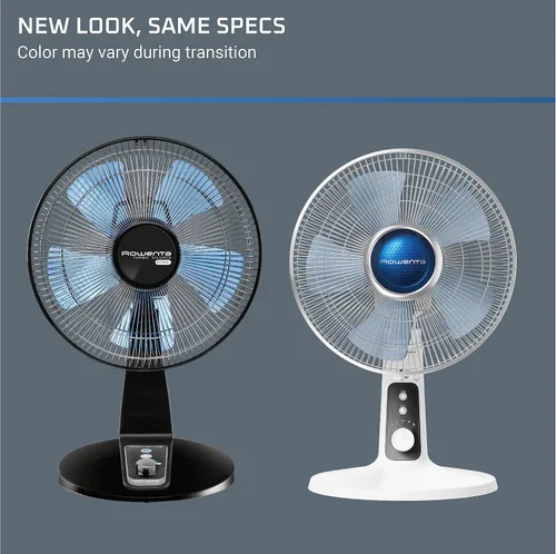 Vista 9 de Rowenta, Ventilador de escritorio, ventilador de mesa Turbo Silence, 12 pulgadas, ventilador ultra silencioso para dormitorio, oscilante, portátil