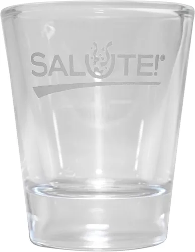 Vista 2 de Salute! Vasos de chupito de fondo pesado medido de 1.5 oz para cocina y bar - Juego (4)
