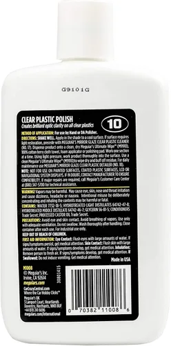 Vista 4 de Meguiar's #10 pulidor para plástico transparente y paños de microfibra, Pulido