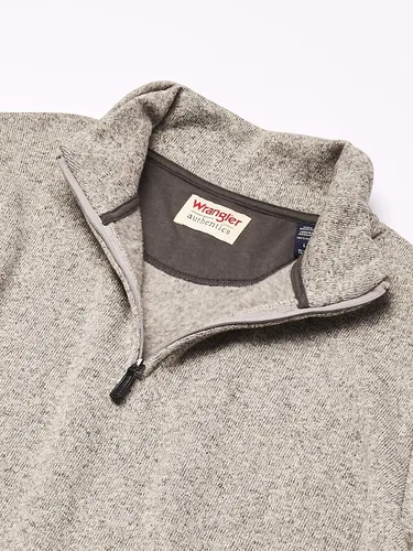 Vista 6 de Wrangler Authentics Suéter de vellón de manga larga con un cuarto de cremallera para hombre