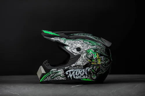 Vista 4 de Casco ATV Offroad Casco de motocross casco de motocicleta con guantes gafas máscara para hombres mujeres adultos jóvenes DOT/FMVSS 218 aprobado