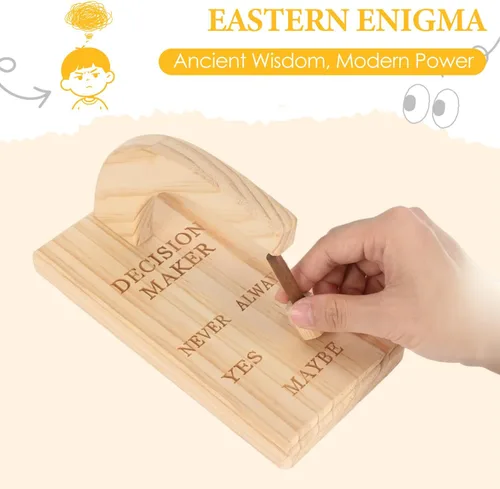 Vista 6 de Decision Maker - Péndulo magnético de madera para mesa de 7.9 x 3.9 x 5.1 pulgadas, respuesta oscilante para trastorno de dificultad