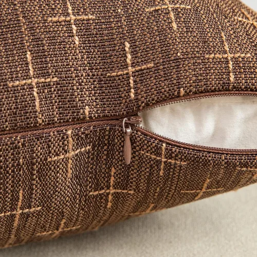 Vista 51 de MIULEE - Juego de 2 fundas de almohada decorativas de lino de arpillera navideñas, modernas, estilo campestre, rústicas, tejidas, con textura