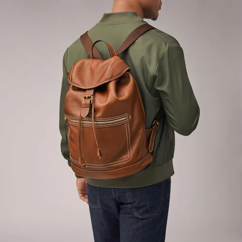 Vista 4 de Fossil Mochila Fletcher, marrón medio, Marrón medio