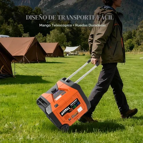 Vista 4 de GENMAX Generador inversor silencioso de 6250 W de tres combustibles (modelo 2026) cuenta con arranque y parada automática de 2 cables, control
