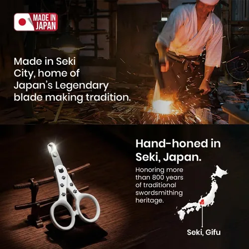 Vista 5 de NECOICHI Purrcision - Cortauñas felino para gatos, sin estrés, fabricado por expertos en Japón, más limpio, más fácil, más seguro, cuchillas 30% más