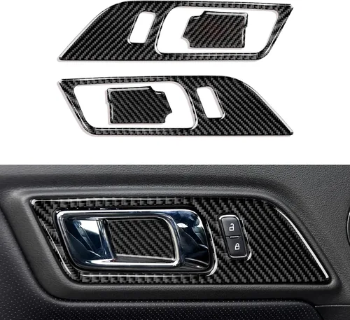Vista 17 de Adhesivo de vinilo de fibra de carbono para panel de marco de engranajes para Ford Mustang 2015, 2016, 2017, 2018, 2019, 2020, 2021, 2022, 2023