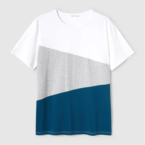 Vista 5 de PATPAT Conjunto de vestidos familiares a juego para madre e hija con estampado floral y puños con volantes y camisetas de manga corta