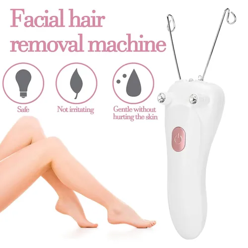 Vista 2 de Depiladora eléctrica de belleza para mujer, depiladora de belleza facial eléctrica inalámbrica, depilación facial para mujeres, removedor de vello