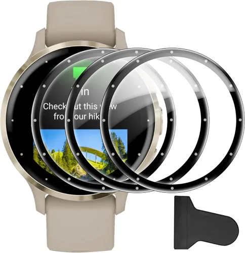 Vista 18 de Protector de pantalla compatible con Amazfit Active 2, antiarañazos, cobertura de pantalla completa 3D, compatible con fundas, HD Ultra, paquete de 3