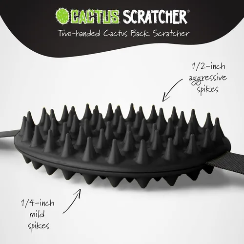 Vista 3 de Rascador de Espalda Original Cactus Scratcher - Herramienta de Rascado de Espalda de 2 Caras para Áreas de Difícil Acceso, Correa Duradera de 45