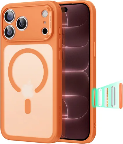Vista 45 de ESR Classic Hybrid - Funda para iPhone 16 Pro, color negro transparente claro negro