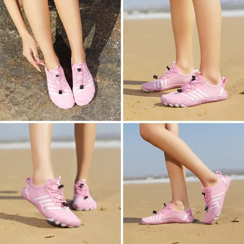 Vista 7 de Zapatos de agua para mujeres y hombres, de secado rápido, zapatos de playa, antideslizantes, zapatos de senderismo, zapatos de natación, zapatos