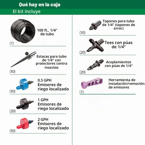 Vista 2 de Rain Bird DRIPKITBAG Kit de reparación y expansión de riego por goteo