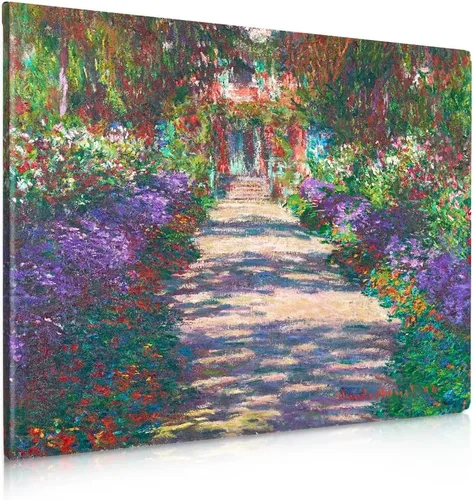 Vista 112 de IPIC - Reproducción artística de los lirios de agua de Claude Monet 1906, impresiones giclée coinciden con el marco dorado clásico, arte de pared