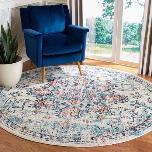 Vista 18 de Safavieh MAD473E - Tapete con diseño de medallón desgastado, bohemio elegante, colección Madison, no suelta pelos, fácil de cuidar, alto tránsito