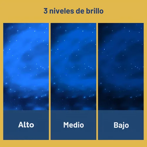 Vista 7 de KINDERLITE Proyector de galaxia, proyector de estrellas, luz LED animada de galaxia DreamLite, proyector de luz nocturna con control táctil