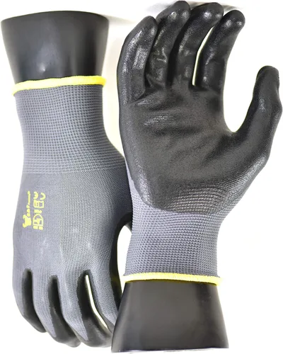 Vista 6 de G & F Products Men's Gardening Gloves, Micro Foam Nitrile Coated, Breathable Nylon