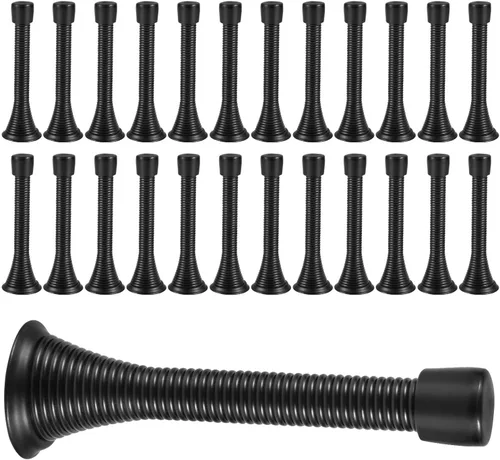 Vista 11 de KISEER - Paquete de 12 topes de puerta de resorte de 3 1/4 pulgadas, tapón de puerta de resorte flexible resistente con puntas de parachoques