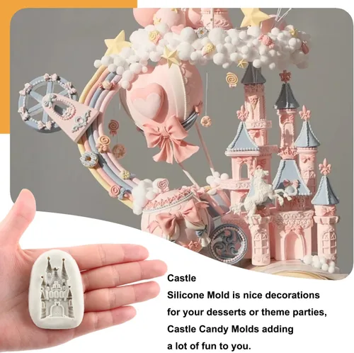 Vista 11 de Sijiangmold Juego de 6 moldes de silicona con temática de cenicienta