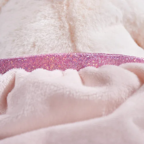 Vista 6 de DILLY DUDU Unicornio de peluche blanco y rosa de 17 pulgadas