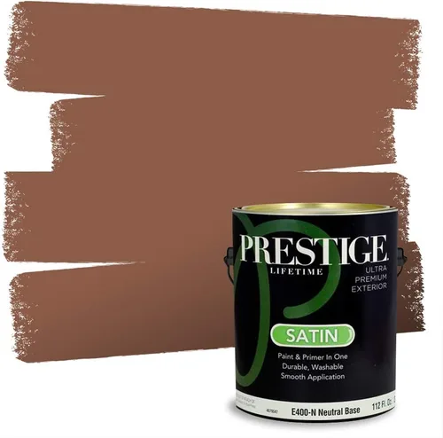 Vista 37 de PRESTIGE Pintura exterior e imprimación en uno, bronceado Aberdeen, plano, 1 galón