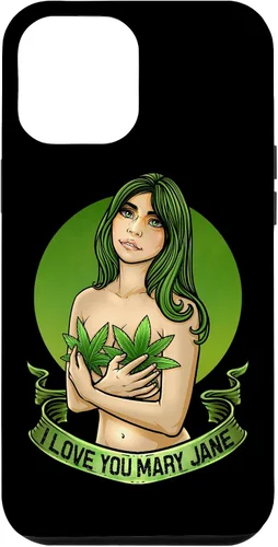 Vista 6 de iPhone 15 I Love You Mary Jane Divertida funda de CBD THC de cannabis Weed