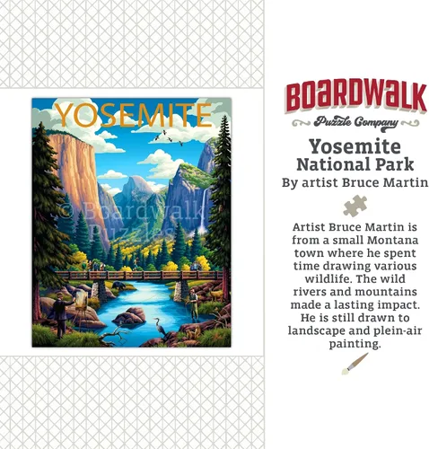 Vista 6 de Boardwalk Puzzle Company Rompecabezas del Parque Nacional de Yosemite, 1000
