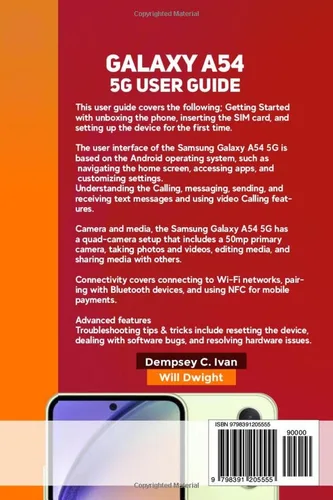 Vista 2 de SAMSUNG GALAXY A54 5G USER GUIDE Complete Step-by-Step Manual on How to Use and Mastering Your Samsung Galaxy A54 5G with Tips & Tricks