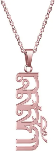 Vista 4 de Collar de plata de ley 925 personalizado con nombre tailandés y placa de identificación, joyería hecha a medida Oro