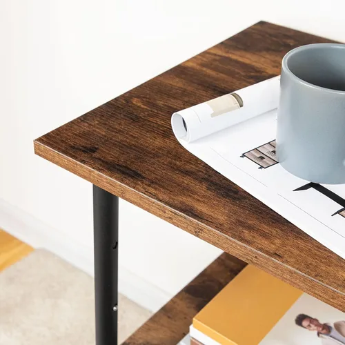 Vista 7 de HOOBRO Soporte para impresora, carrito industrial de 3 niveles para impresora debajo del escritorio con estante, estante de almacenamiento móvil