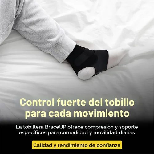 Vista 6 de Tobillera BraceUP - Alivio del Dolor, Mejora la Estabilidad para Dolor de Pie, Tobillo Esguinzado, Tendinitis de Aquiles, Hombres y Mujeres