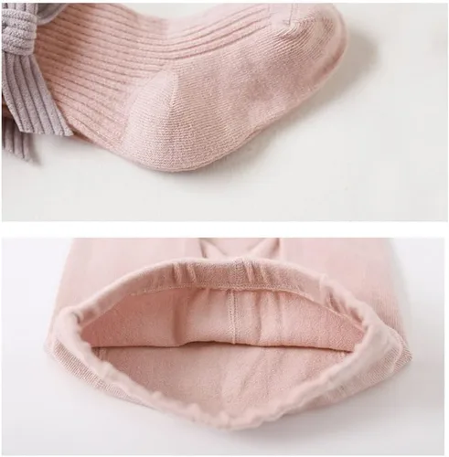 Vista 2 de BeiVSlley Paquete de 3 mallas para bebés y niñas, mallas de punto trenzado, medias para niños pequeños, lindas, sin costuras, pantimedias