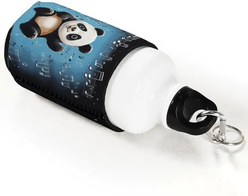 Vista 2 de Panda Dancing on Musical Notes Cup Sleeve Reusable Iced Coffee Sleeves Insulator Sleeve for Cold Beverages Standard Can Covers Non-slip Beer Bottle