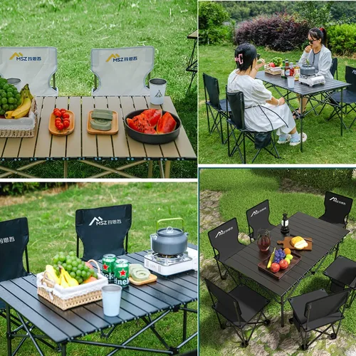 Vista 9 de Mesa de picnic plegable de 3 pies con asientos/agujero para paraguas, soporte de 265 libras que soporta esa tarjeta ligera y plegable, mesa plegable