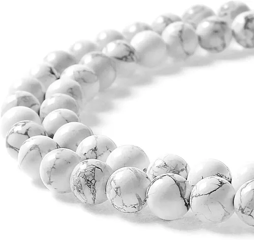 Vista 14 de MJDCB Cuentas de Turquesa Africana Natural Redondas Piedras Sueltas para Hacer Joyas Pulsera Collar Accesorio DIY 15" (4mm)