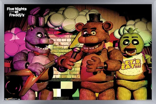 Vista 15 de Trends International Five Nights at Freddy's - Póster de pared de banda, 14.725 x 22.375 pulgadas, versión enmarcada de madera de granero