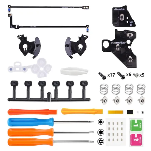 Vista 3 de eXtremeRate Whole Clicky Kit for Xbox Elite Series 2 Controller Shoulder ABXY Buttons, Ergonomic Tactile Switches LT RT A B X Y Mouse Click Kit for