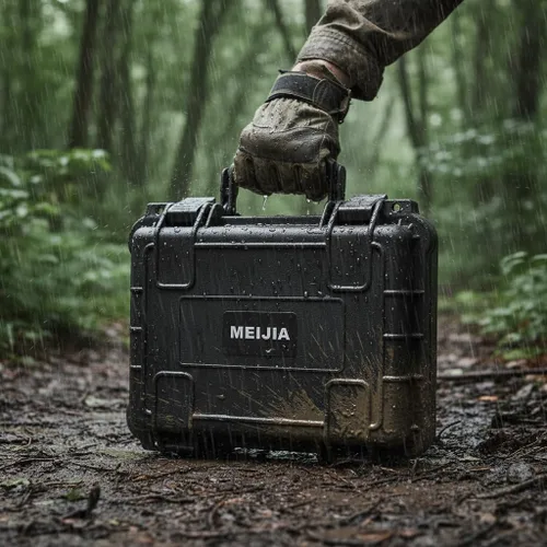 Vista 6 de MEIJIA Funda rígida impermeable para cámara para todo tipo de clima, estuche rígido, con espuma de ajuste personalizado incluida, negro elegante