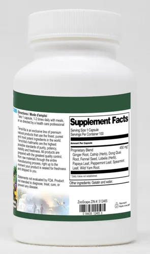 Vista 2 de Fórmula de papaya, lobelia, jengibre y más - 450 mg (100 cápsulas, ZIN: 512465)